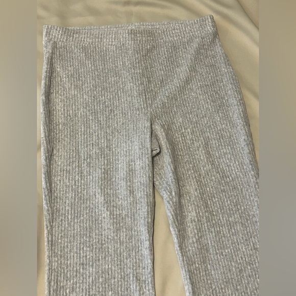 Aerie Women's Grey Ribbed Velour High Waist Skinny Flare Pants - XL - Picture 5 of 10
